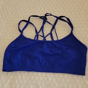 Fabletics Strappy Sports Bra Medium Vibrant Blue